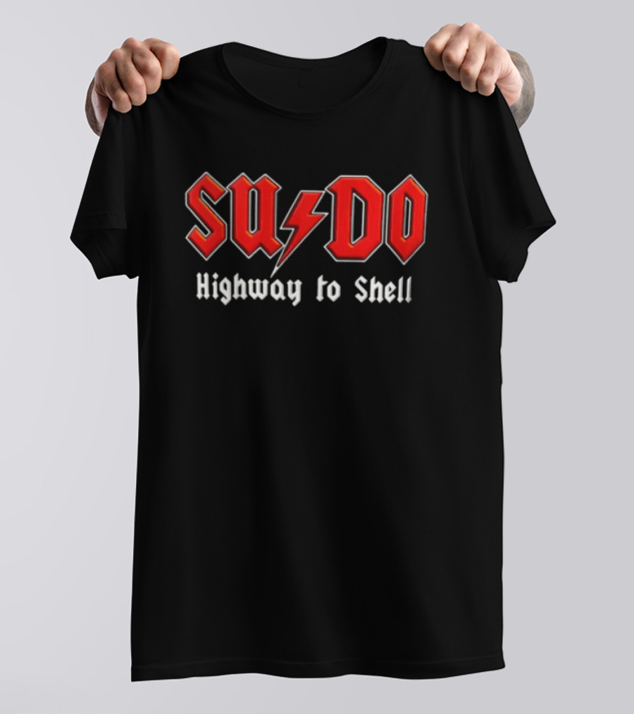 SUDO Red Lightning Bolt Highway To Shell T-Shirt
