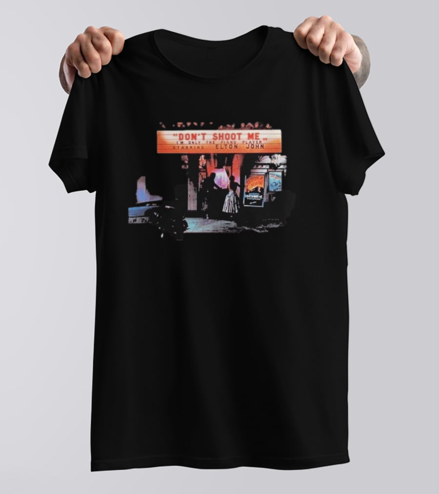 Elton John Don't Shoot Me I'm Only The Piano Player Starring Album Cover T-Shirt