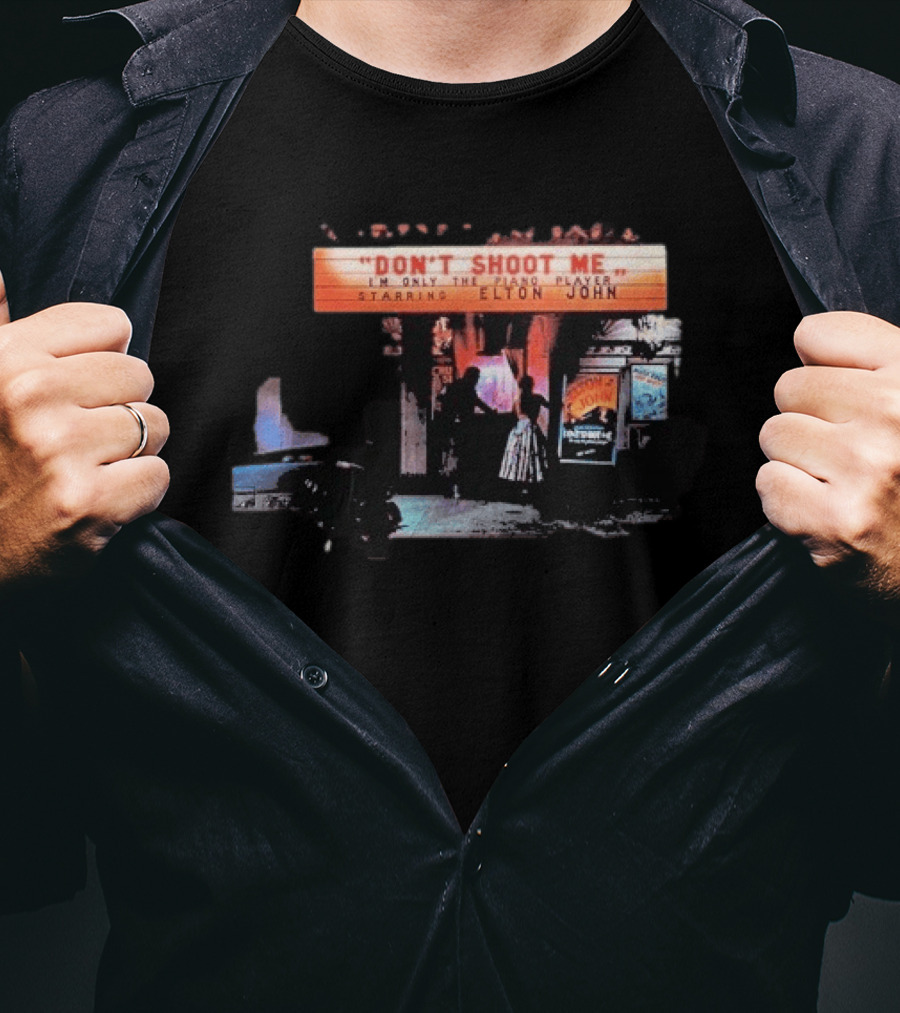 Elton John Don't Shoot Me I'm Only The Piano Player Starring Album Cover T-Shirt