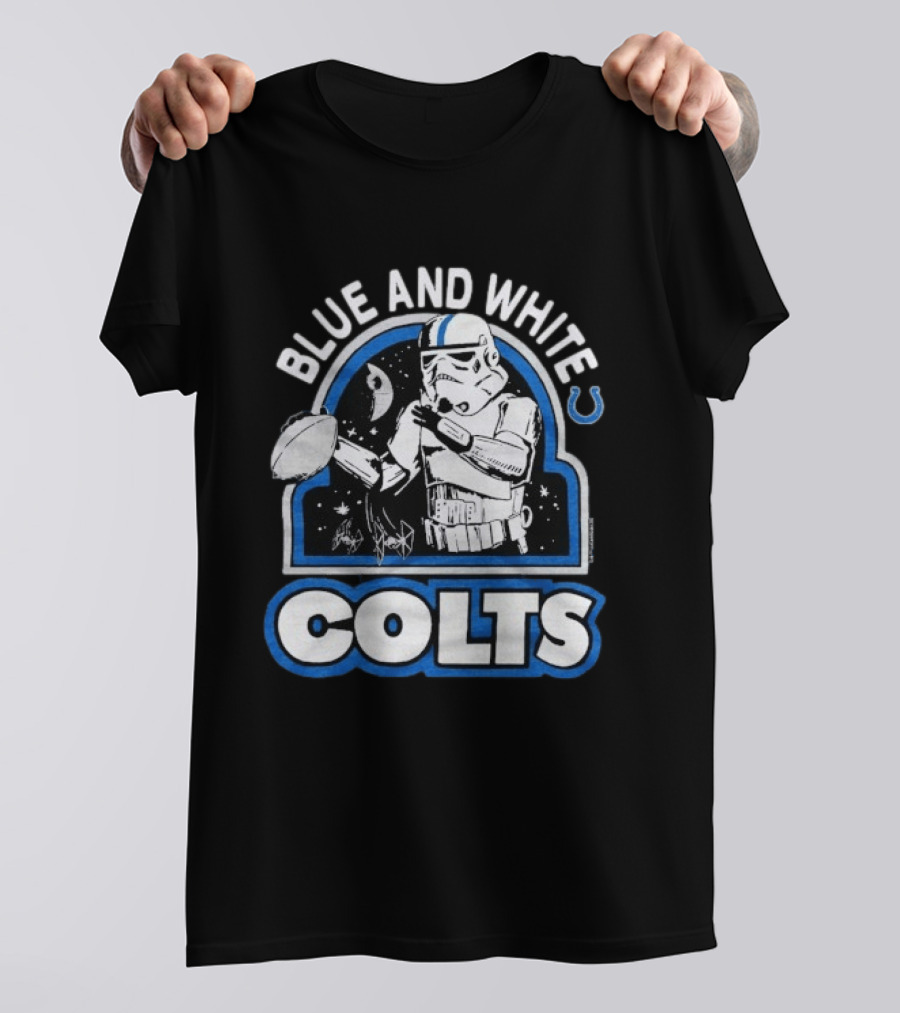 Blue And White Colts Star Wars Stormtroopers T-Shirt