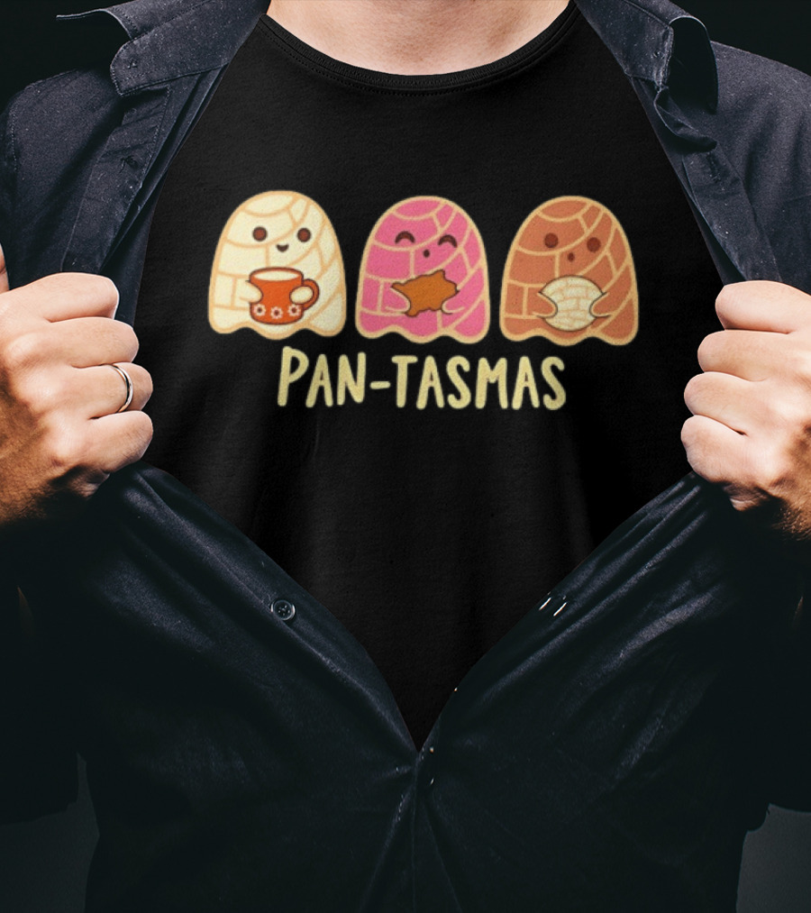 Pan Tasmas Concha Bread Cartoon Characters T-Shirt