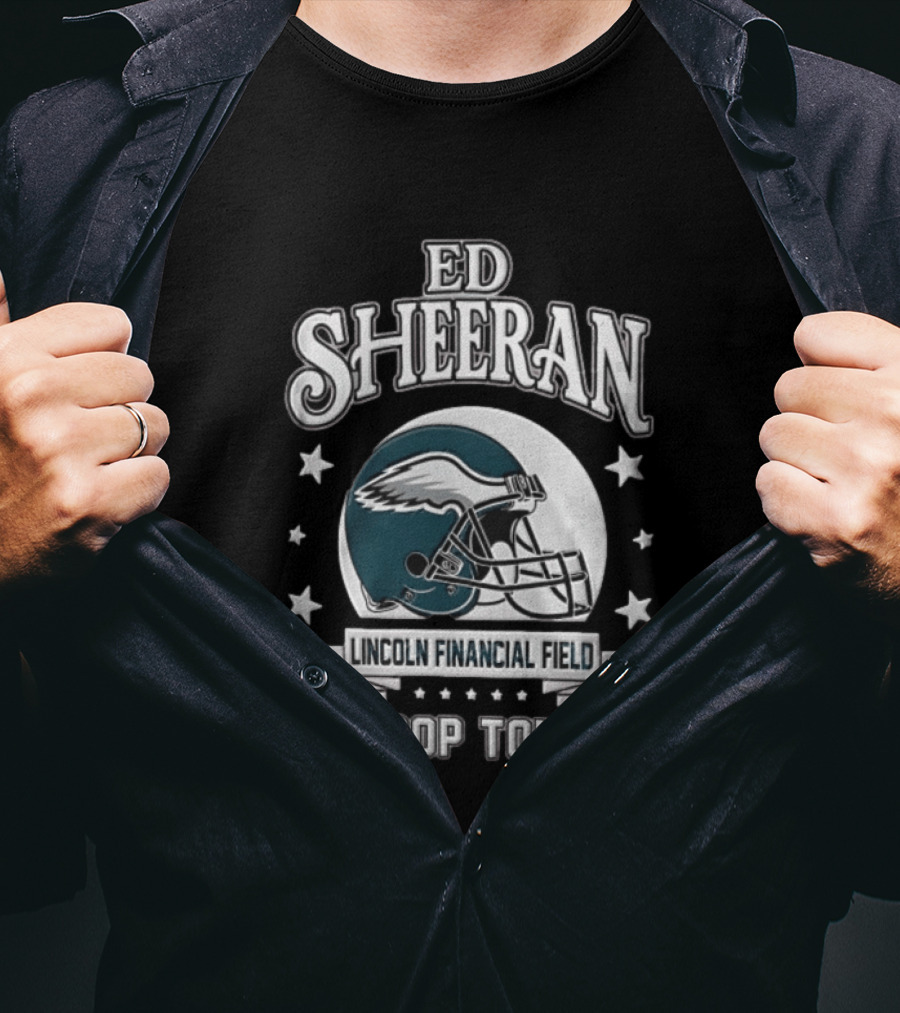 Ed Sheeran Philadelphia Eagles Lincoln Financial Field Loop Tour 2026 T-Shirt