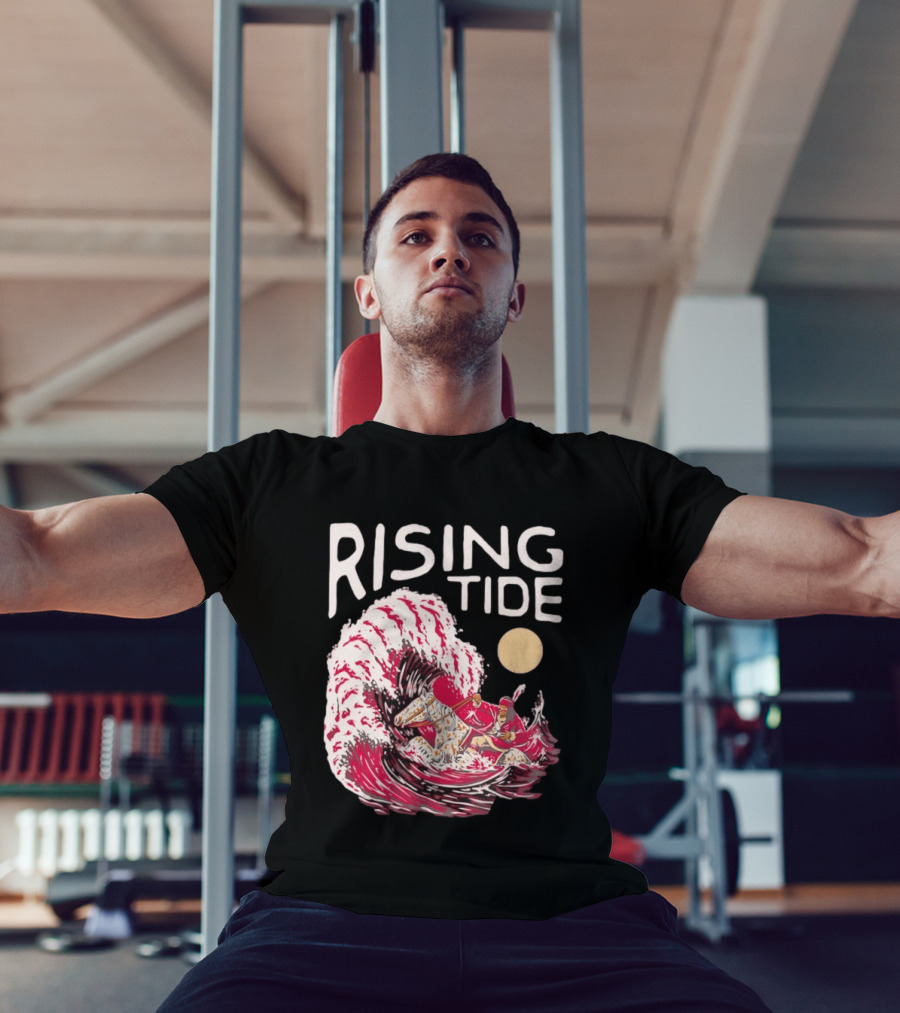 Rising Tide The Great Wave Off Kanagawa Samurai Rider T-Shirt