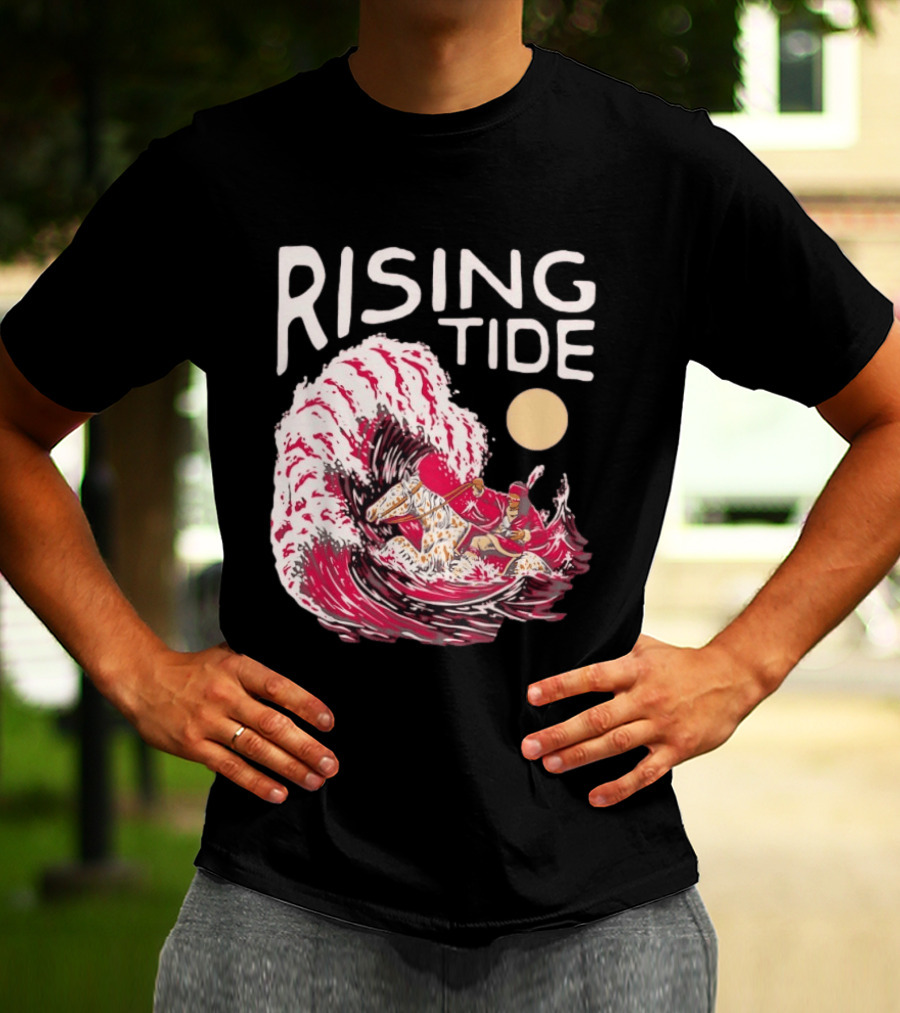 Rising Tide The Great Wave Off Kanagawa Samurai Rider T-Shirt
