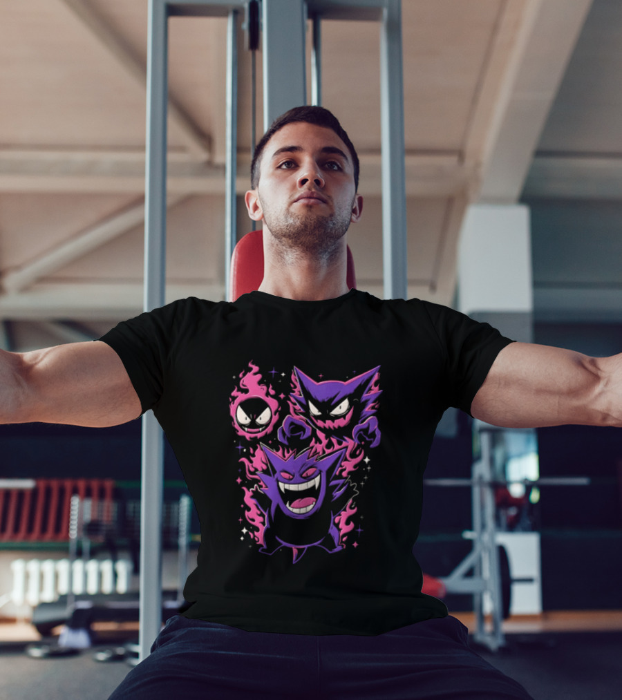 Terror Gang Gengar Haunter Gastly Pokemon Flame T-Shirt