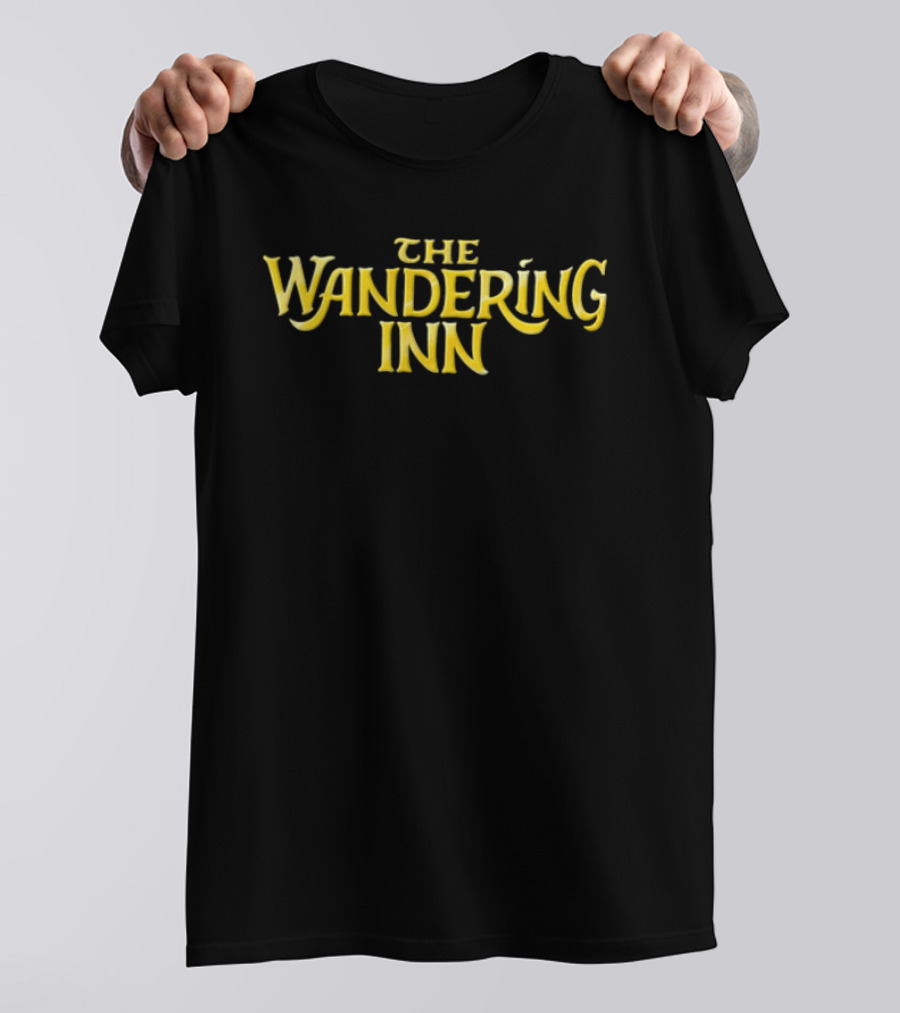 The Wandering Inn Gold Serif Lettering T-Shirt