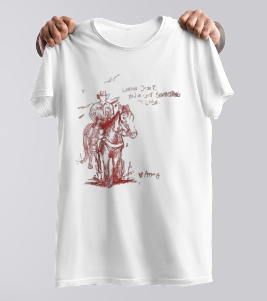 Avery Anna Danny Art Cowboy With Heart And Butterfly T-Shirt