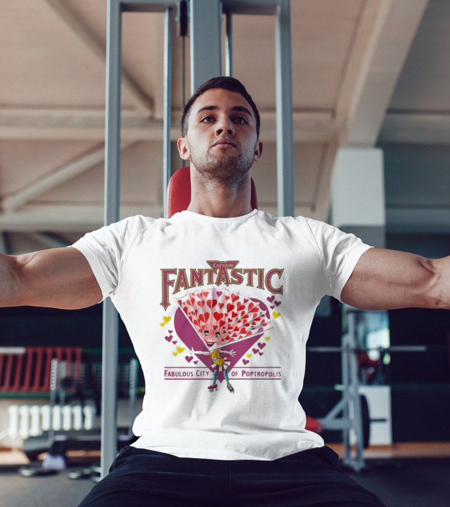 Captain Fantastic Elton John Fabulous City Of Poptropolis Girls Hearts T-Shirt