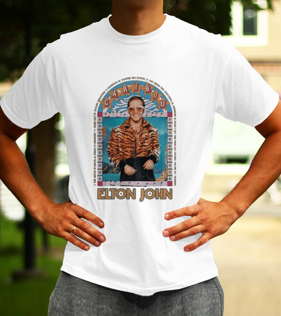 Elton John Caribou I've Seen The Saucers Retro Style Music T-Shirt