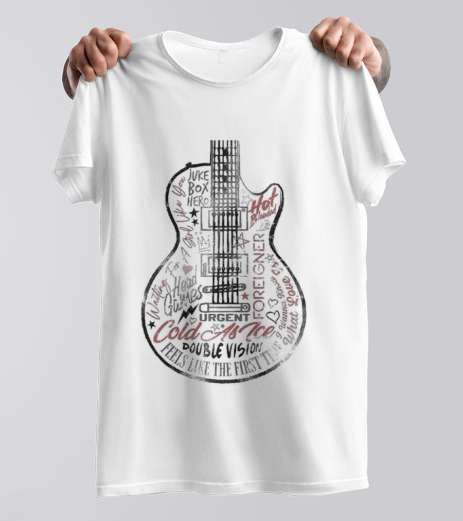 Foreigner Tour Juke Box Hero Cold As Ice Double Vision T-Shirt
