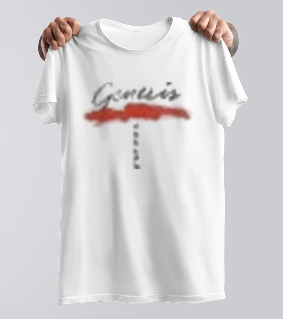 Genesis Abacab 45th Anniversary Handwritten Style Red Black T-Shirt