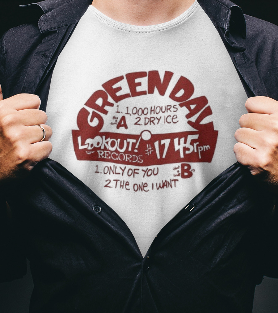 Green Day 1000 Hours Lookout Records Love Of You 17 445 2 Stuff One Mind T-Shirt