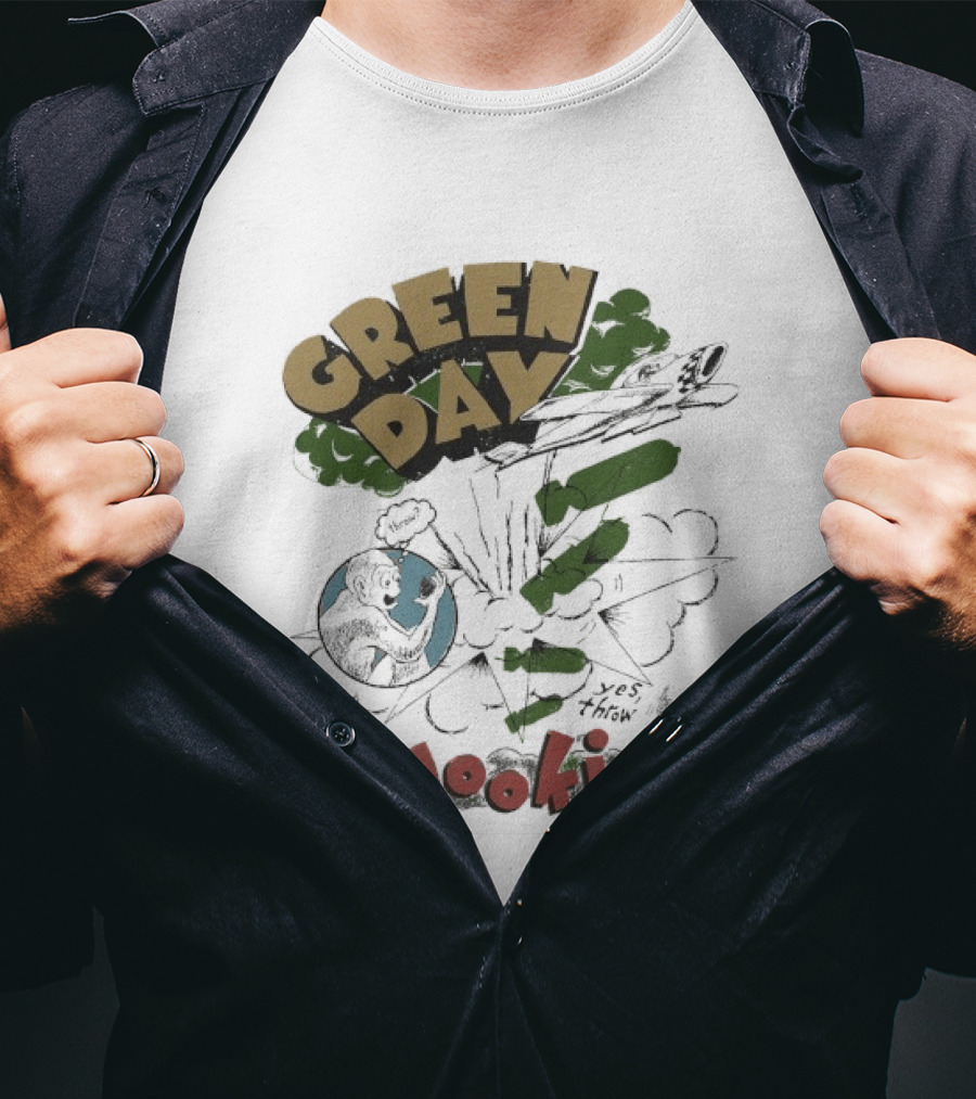 Green Day Dookie Explosion Earth Juniors Throw T-Shirt