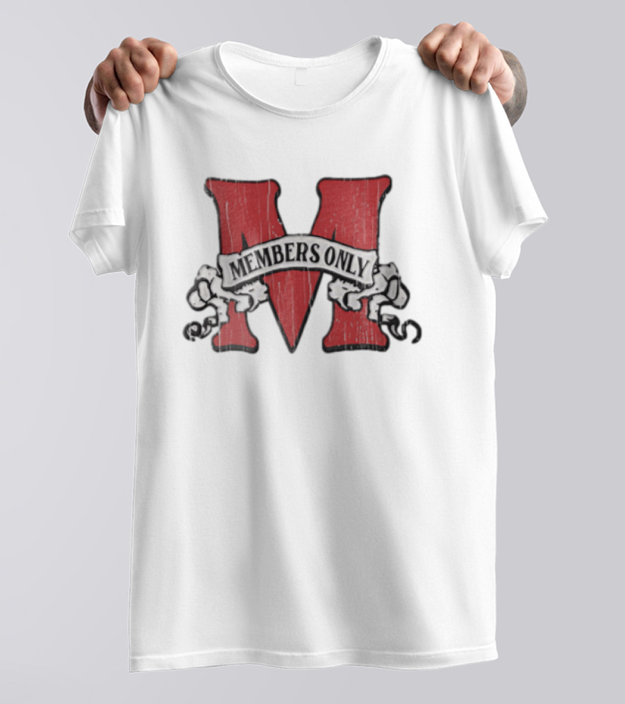 Members Only Red M Banner Chains T-Shirt