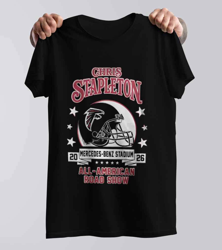 Chris Stapleton Atlanta Falcons Mercedes Benz Stadium 2026 All American Road Show T-Shirt