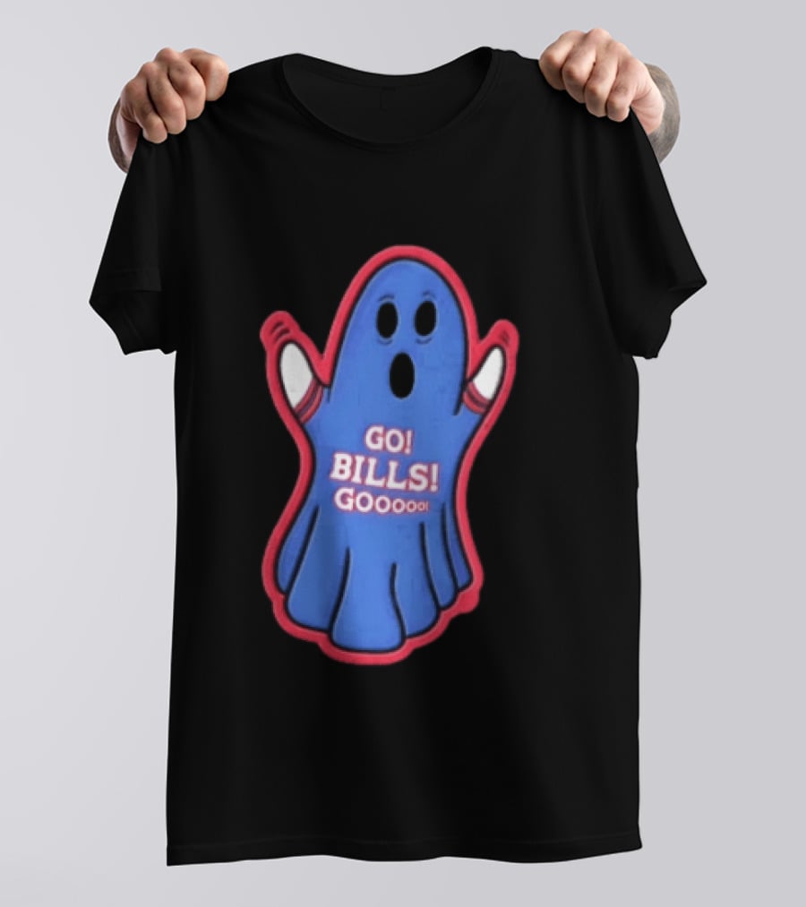 GO Bills Gooooo Blue Ghost In Sports Sleeves T-Shirt