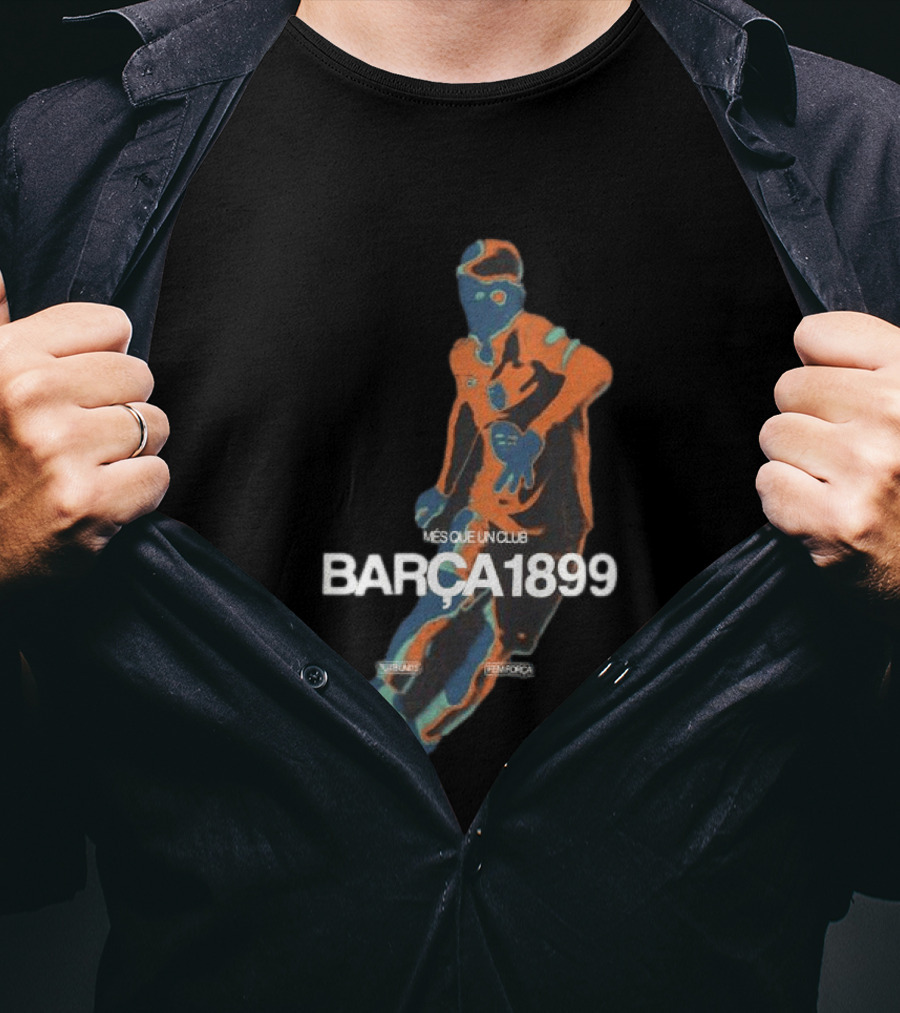 BARÇA 1899 Més Que Un Club Vibrant Black Pulse Player FCBarcelona T-Shirt