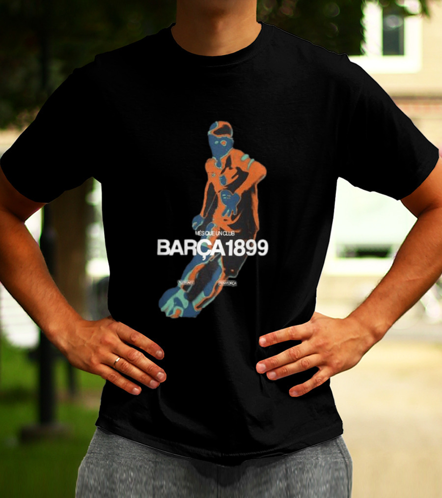 BARÇA 1899 Més Que Un Club Vibrant Black Pulse Player FCBarcelona T-Shirt
