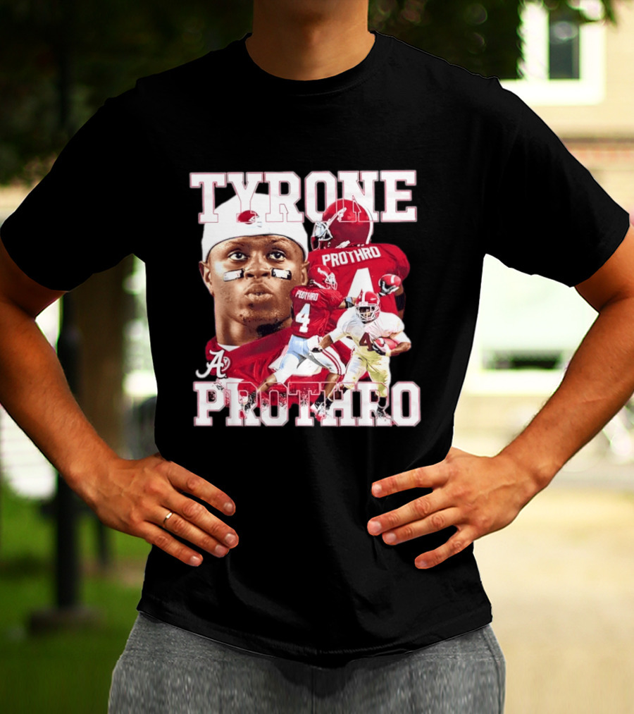 Football Alumni Alabama Crimson Tide Tyrone Prothro Player Collage Athletics T-Shirt