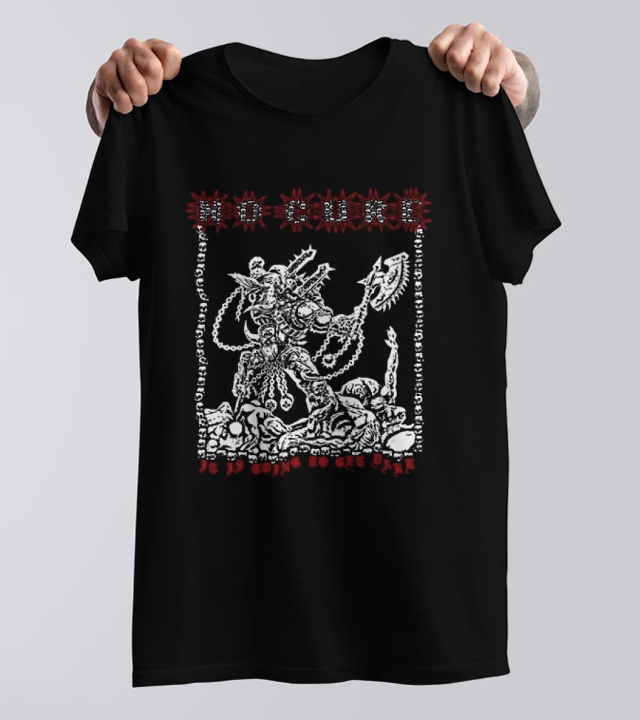 Imprintmerch No Cure Xterminatus Warrior With Axe And Skulls T-Shirt