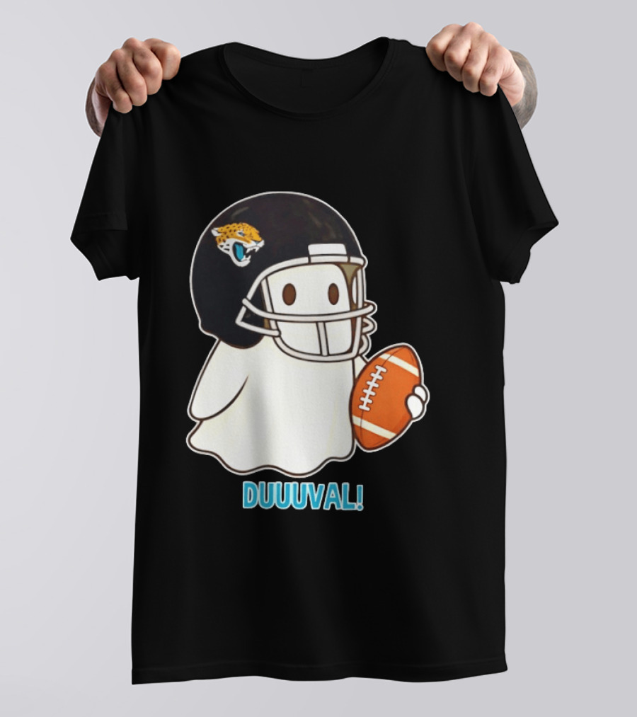 Jacksonville Jaguars Ghost Football Duuuval Halloween 2026 T-Shirt