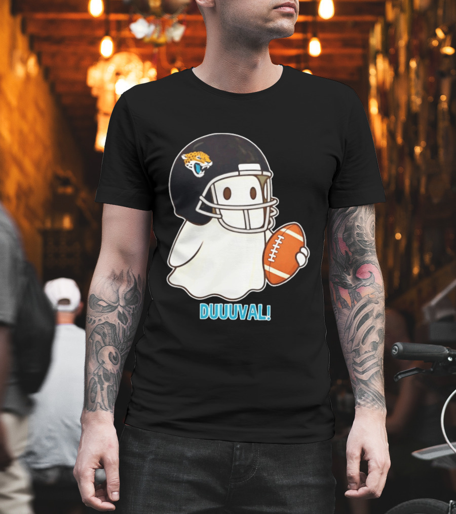Jacksonville Jaguars Ghost Football Duuuval Halloween 2026 T-Shirt