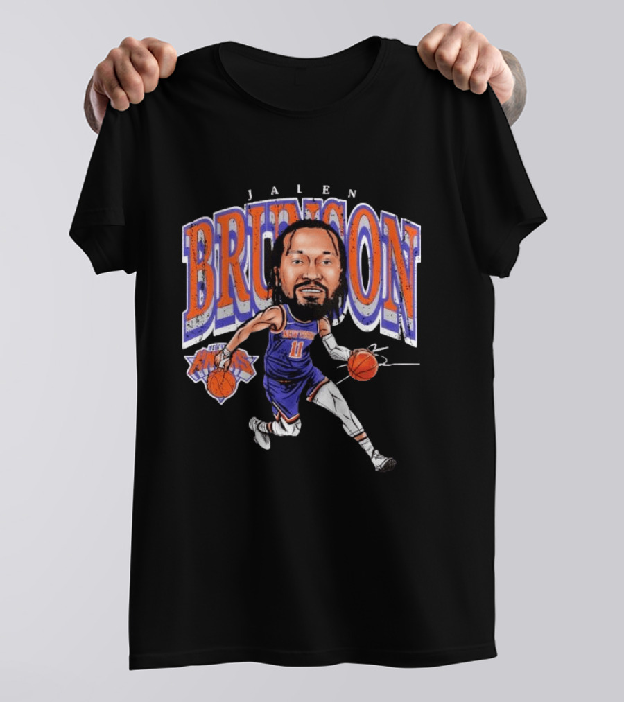 Jalen Brunson 11 New York Knicks Basketball Cartoon T-Shirt