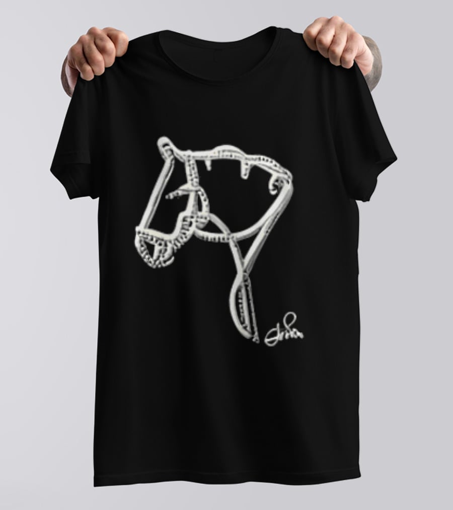 Lover Saraatit Done A Gathinb Apn Smapl Lack Horse Sketch T-Shirt