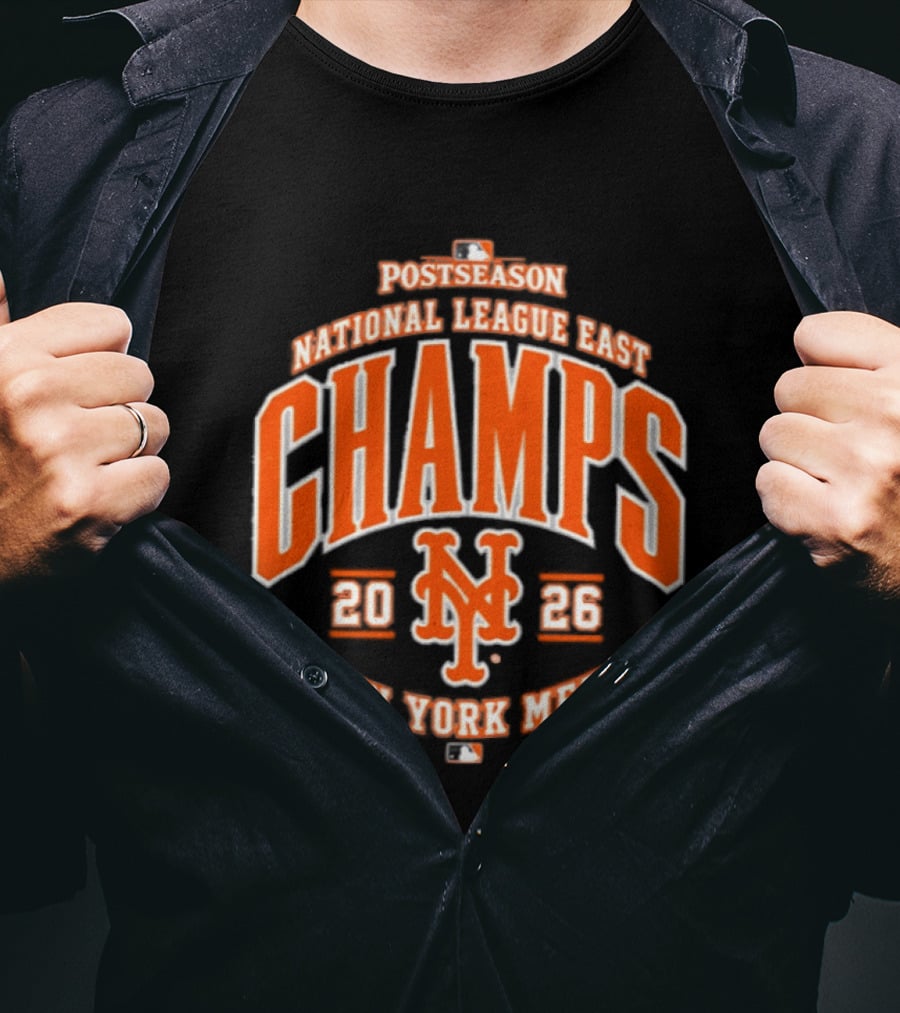 New York Mets 2026 National League East Champs Postseason T-Shirt