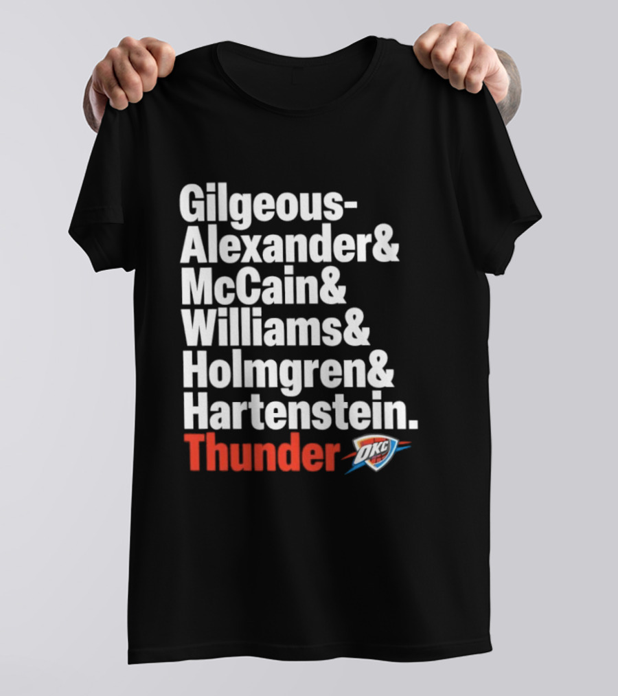 Oklahoma City Thunder 2026 Gilgeous Alexander McCain Williams Holmgren Hartenstein T-Shirt