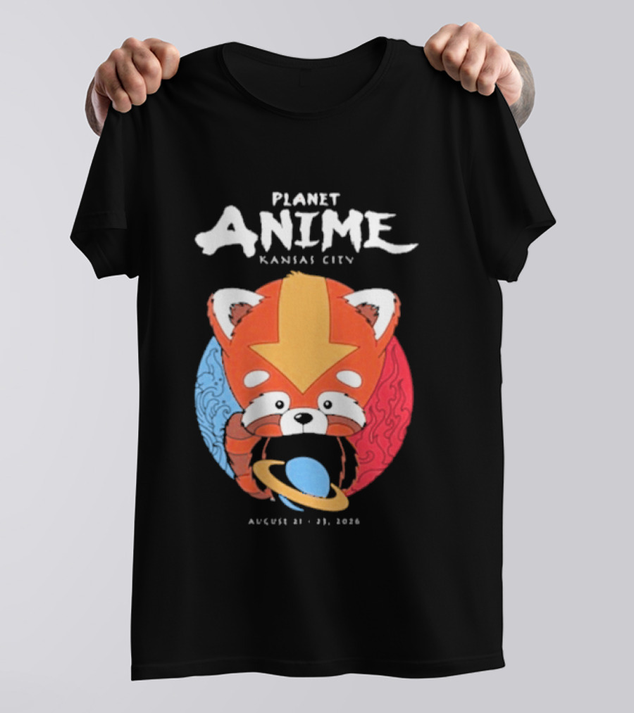 Planet Anime Kansas City August 21 2026 Panda Red Avatar Blue Circle T-Shirt