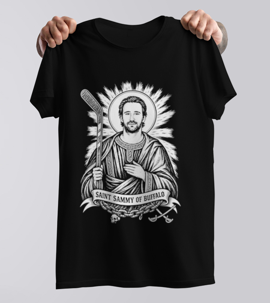 Saint Sammy Of Buffalo Mattias Samuelsson Buffalo Sabres Hockey Halo T-Shirt