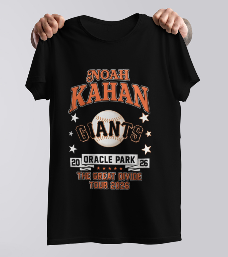 Noah Kahan Giants Oracle Park The Great Divide Tour 2026 T-Shirt
