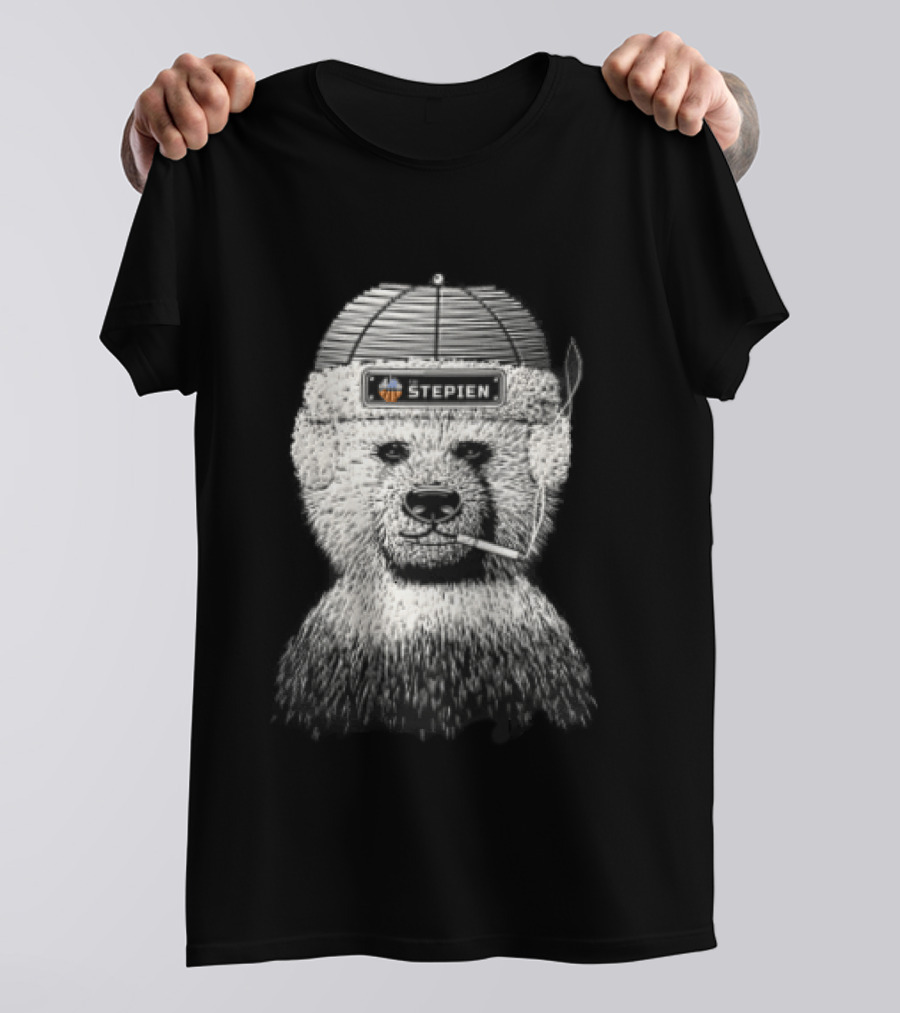 The Stepien Bear Wear Hat Smoking Cigarette T-Shirt