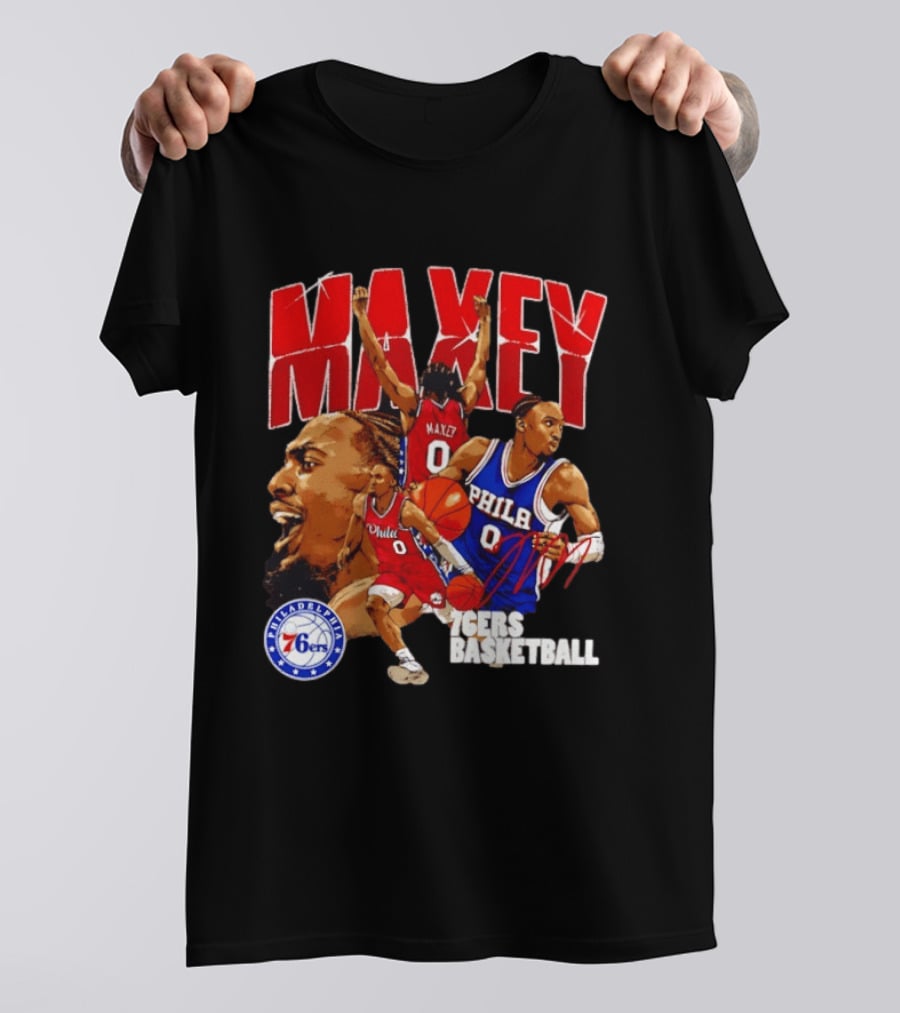 Tyrese Maxey Philadelphia 76ers Collage T-Shirt