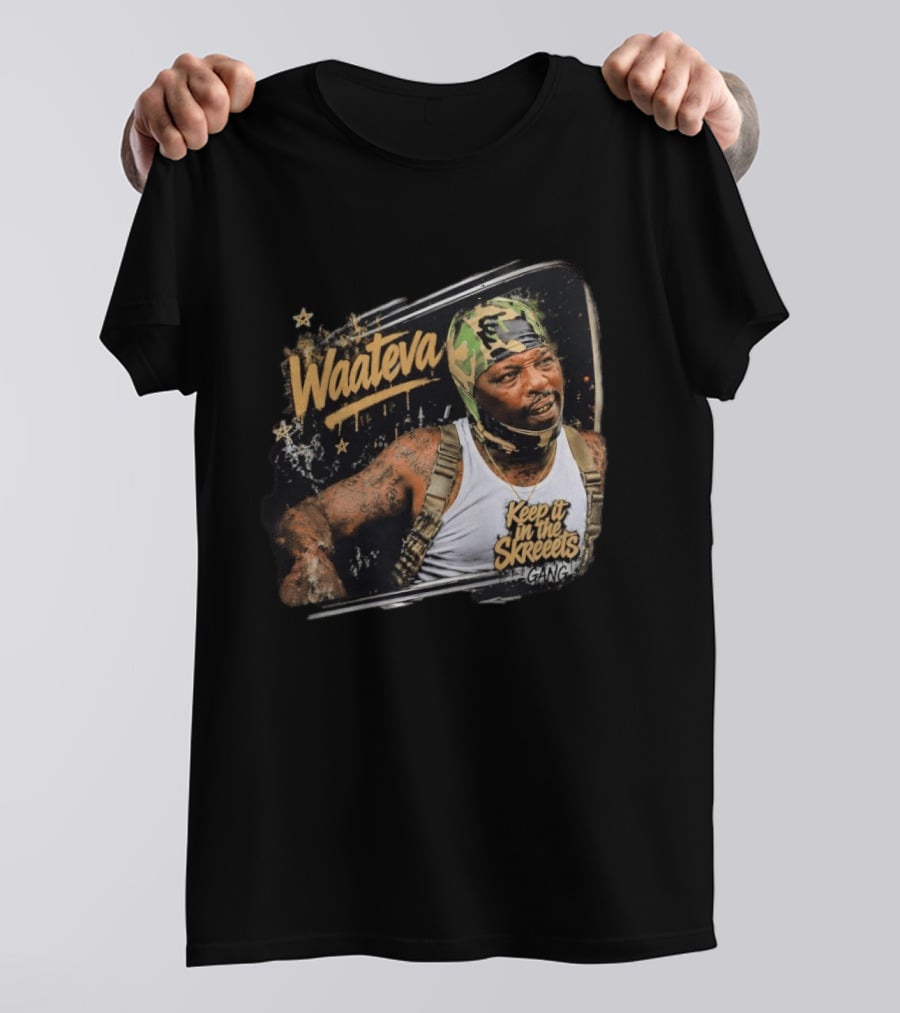 Waateva Keep It In The Skreeets Gang Camouflage Bandana T-Shirt