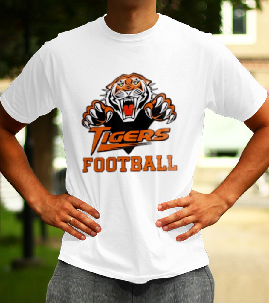 Tigers Football Sports Team Fierce Mascot Claw T-Shirt