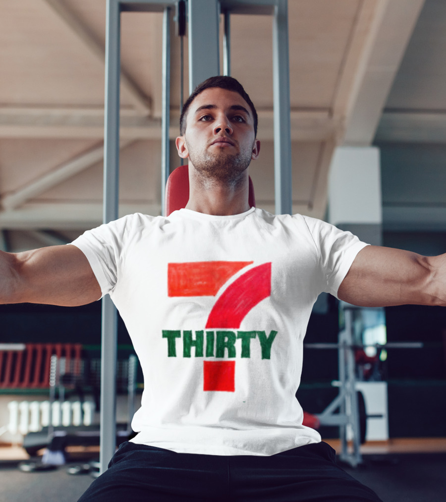 Asspizza Store 7 Thirty Hand Drawn Red Green Number T-Shirt