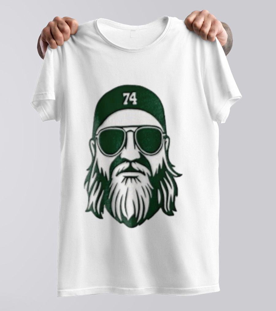 Bearded Man Sunglasses Hat 74 T-Shirt