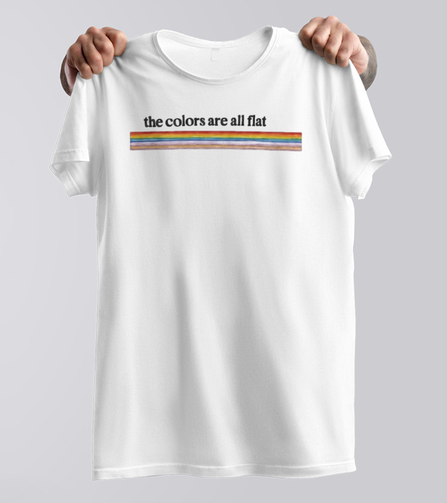 Olivia Rodrigo The Colors Are All Flat Rainbow Stripes T-Shirt