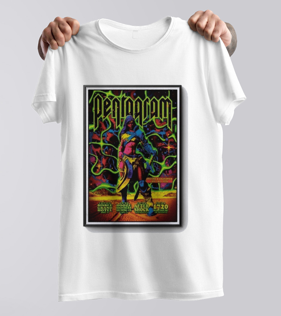 Pentagram Arizona California Late Fall 2026 Bisbee Grand Hotel Brothers Brewing Co After Shock Warehouse T-Shirt