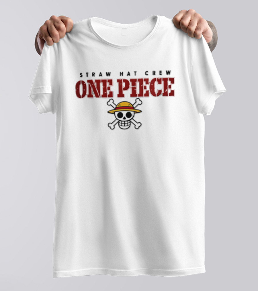 Monkey D. Luffy Straw Hat Crew One Piece Anime Skull T-Shirt