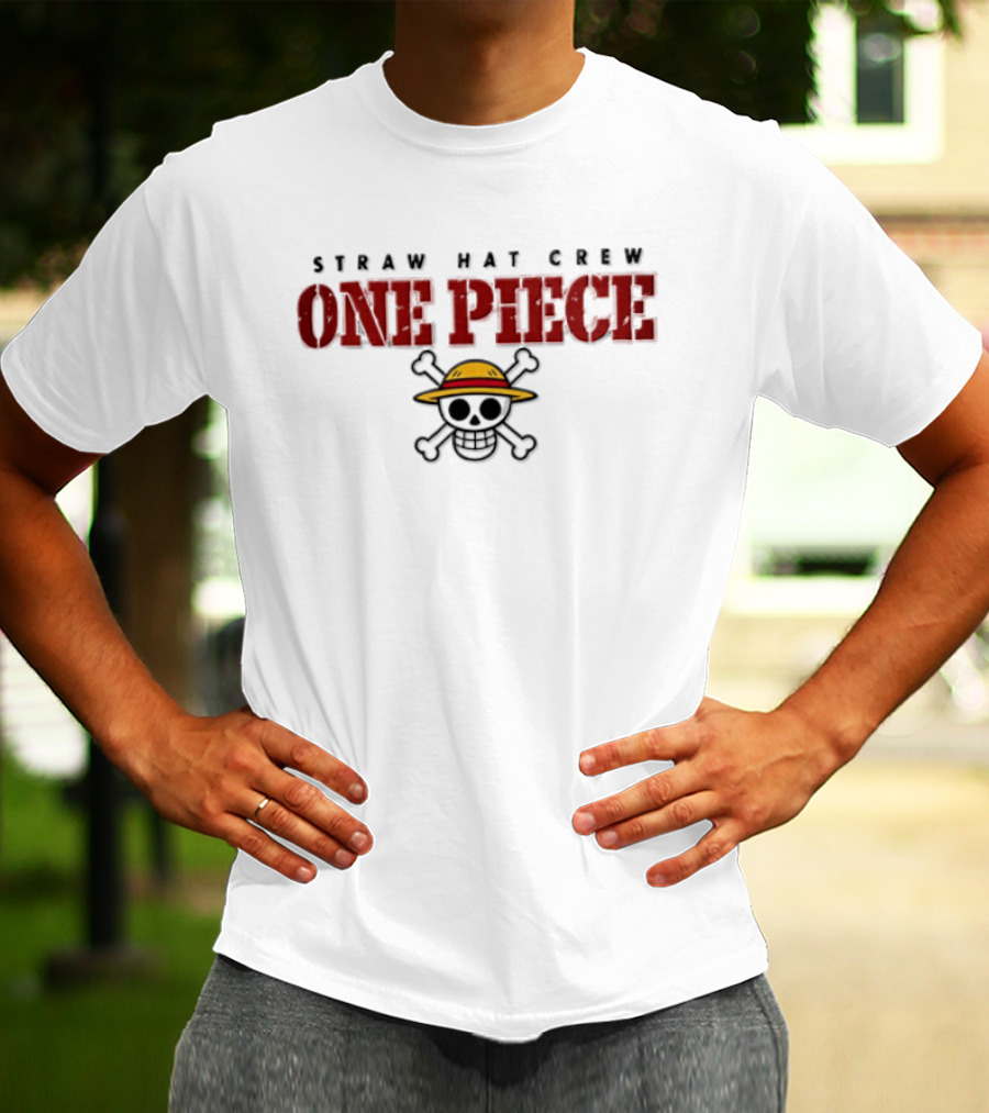 Monkey D. Luffy Straw Hat Crew One Piece Anime Skull T-Shirt