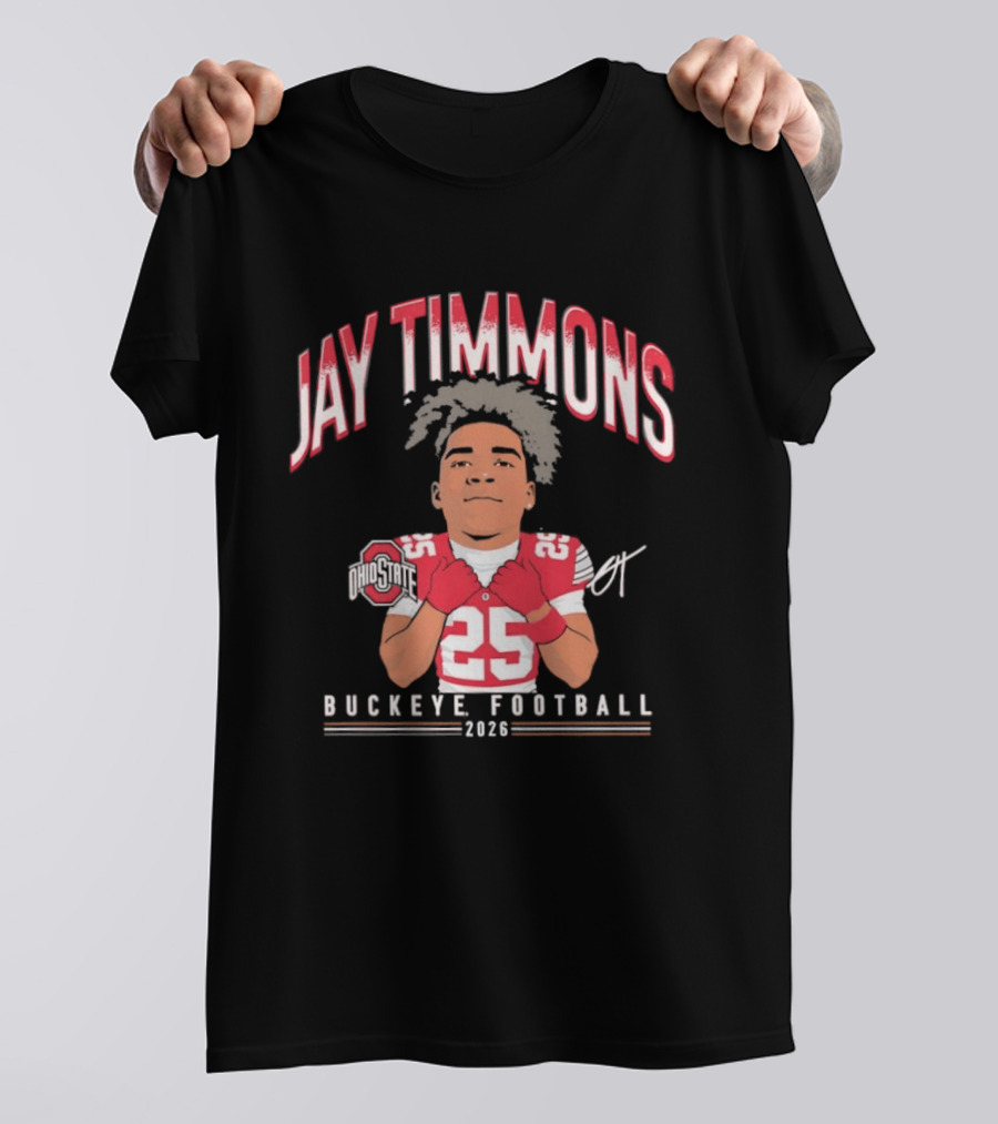 Jay Timmons 2026 Buckeye Football No 25 T-Shirt