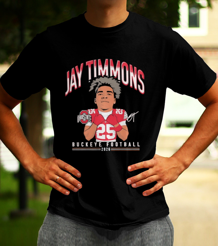 Jay Timmons 2026 Buckeye Football No 25 T-Shirt