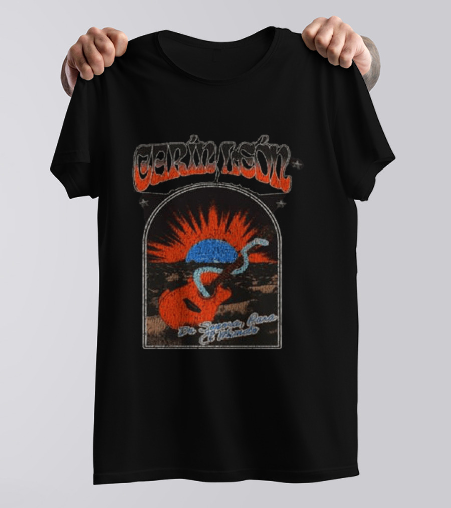 Carin Leon De Sonora Para El Mundo Guitar Sunrise T-Shirt