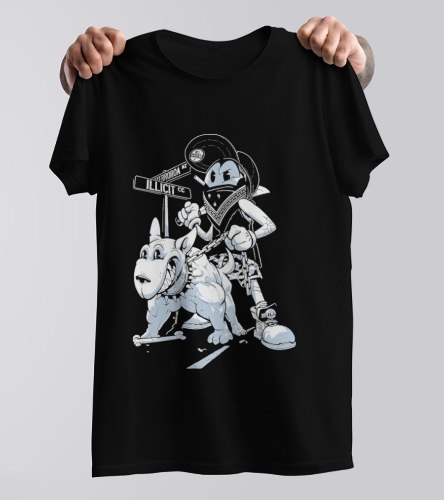 Redrat Illicit Menace Retro Cartoon Adventure T-Shirt
