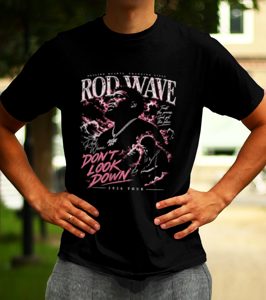Rod Wave Healing Hearts Changing Lives Don't Look Down 2023 Tour T-Shirt