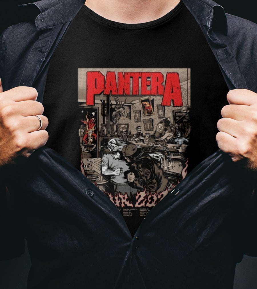Pantera Tour 2025 Every Album Cover Combined Texas Stops T-Shirt