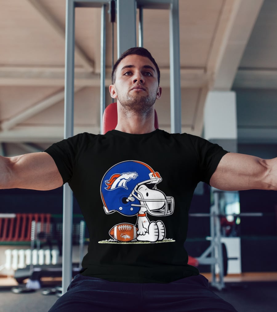 Peanuts Snoopy Denver Broncos Helmet Fan Favorite T-Shirt